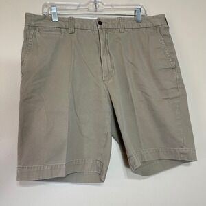 Polo Ralph Lauren Mens Classic Tan Khaki Cotton Chino Shorts Size 38